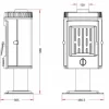 Soba din fonta pe lemne MESNIL  , 8Kw     MCZ - imagine 3