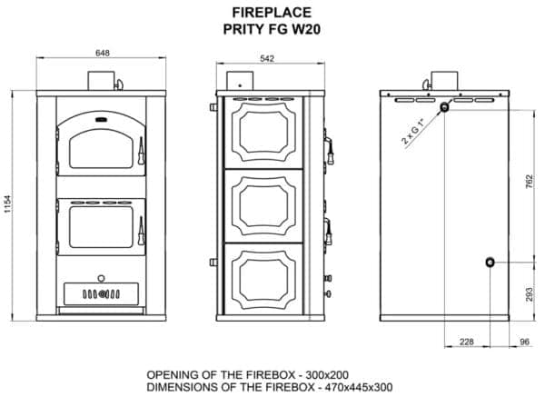 Termosoba  pe lemne PRITY  FGW20   , 26 Kw - imagine 3