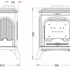 Soba din fonta pe lemne SEVILLE 2 - ANTRACIT  , 7 Kw   MCZ - imagine 3
