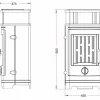 Soba din fonta pe lemne TREVILLE  , 8Kw     MCZ - imagine 3